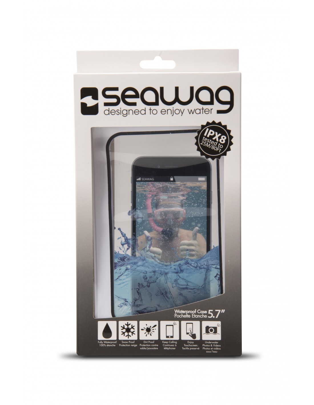 Pochette téléphone étanche blanche et noire SEAWAG 12,99 € - Vente  accessoires jet ski