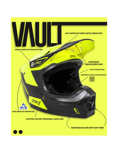 Casque VAULT Jaune JETPILOT