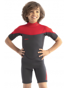 JOBE BOSTON 2MM SHORTY COMBINAISON ENFANT ROUGE