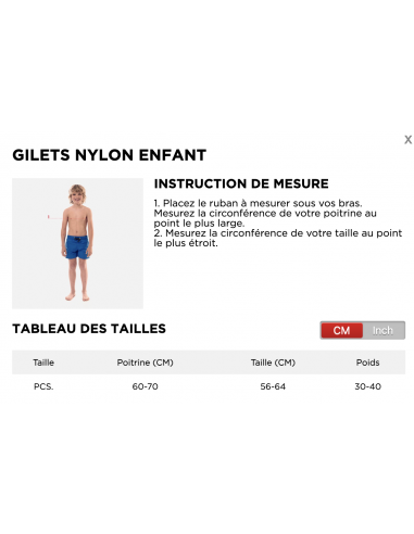 Gilet de sauvetage enfant Rouge Jobe