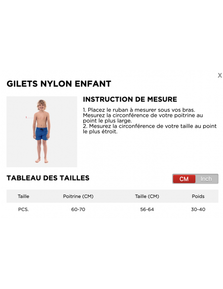 Gilet de sauvetage enfant Rouge Jobe